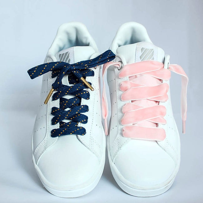 lacets velours rose