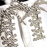 Lacets Blancs Noirs et Dorés