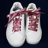 lacets rose paillettes
